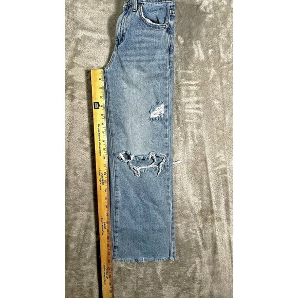 RSQ Girls Wide Leg Distressed Jeans - Size 8 - Picture 6 of 7